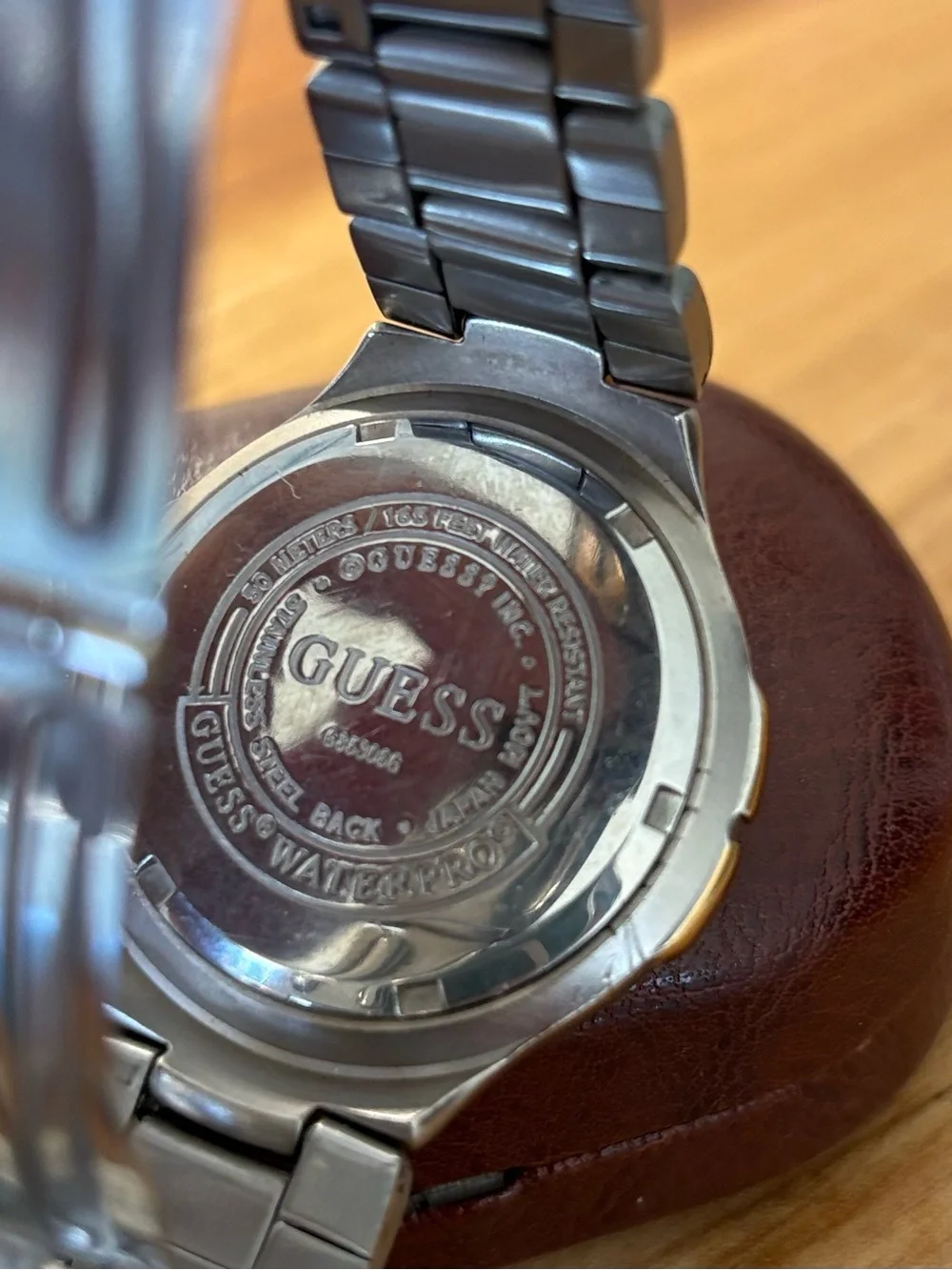 GUESS Two-Tone Men's Stainless Steel Watch in Silver and Gold with Green Dial